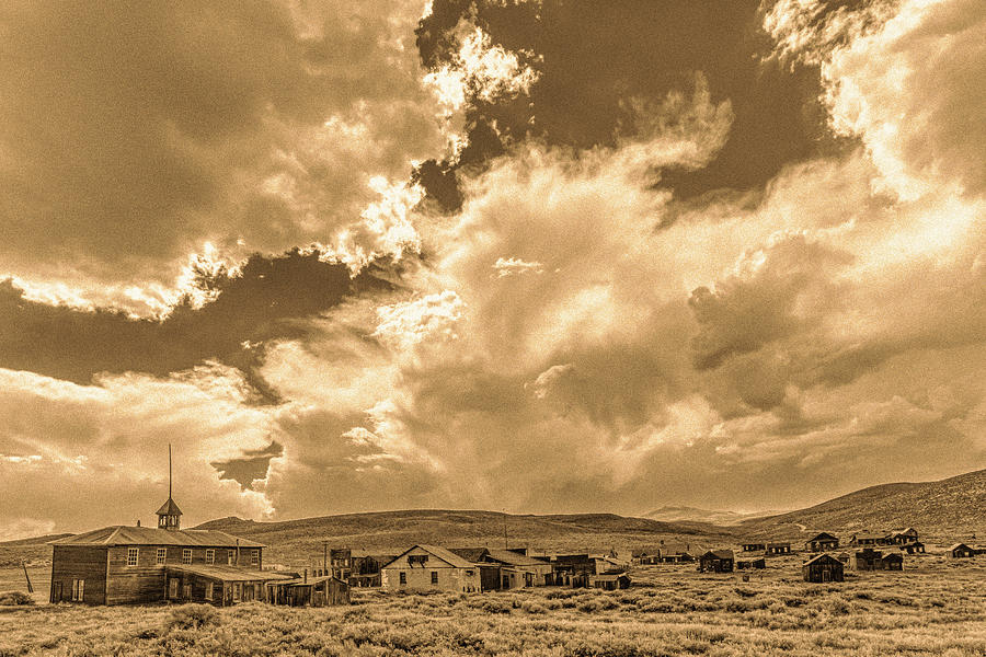 Ghost Clouds Sepia Photograph