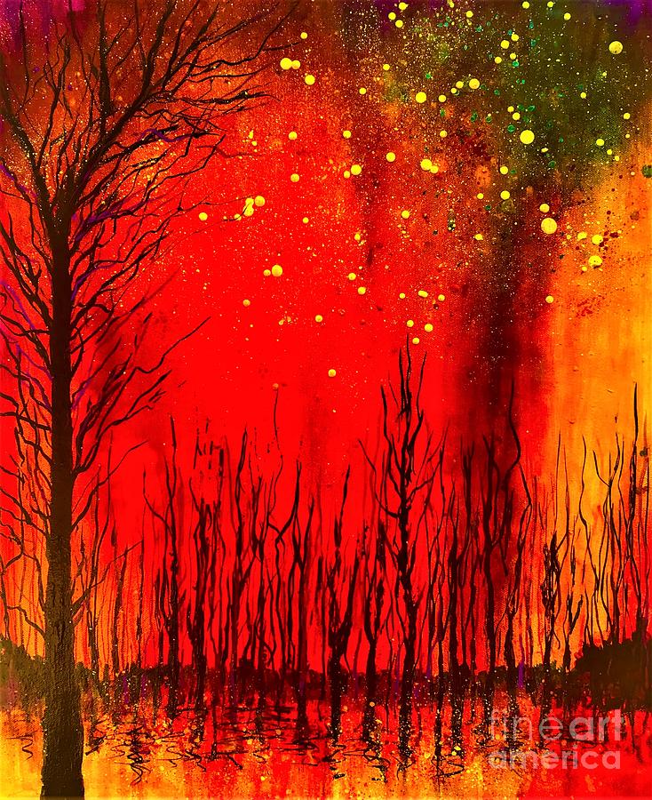 Ghost Forest  Painting by Allison Constantino