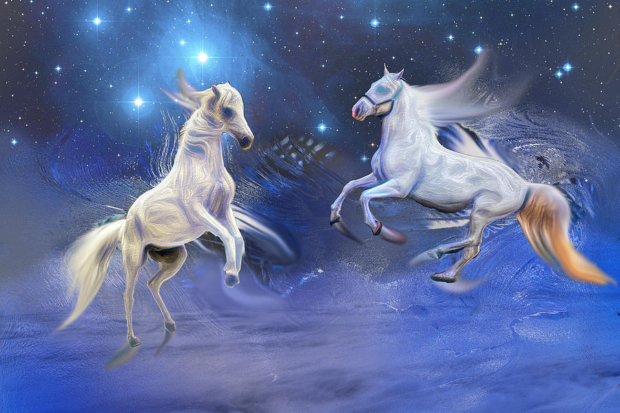 Ghost Horses 2 Digital Art by Lisa Yount Ghost Horses 2 Digital Art by Lisa Yount