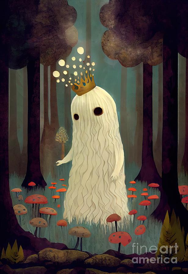 Halloween Painting - Ghost King by N Akkash