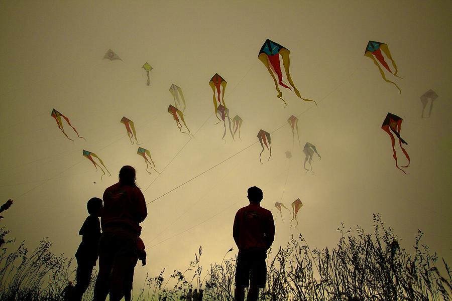 Ghost kites Photograph by Mainphoto