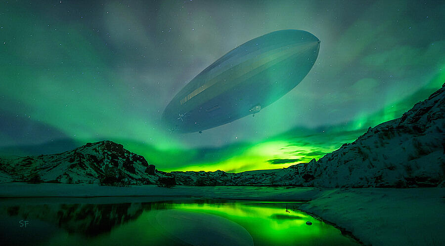 Ghost of an Airship Digital Art by Shelli Fitzpatrick