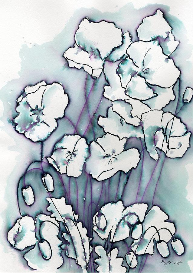 Ghost Poppies Painting by Marsha Elliott