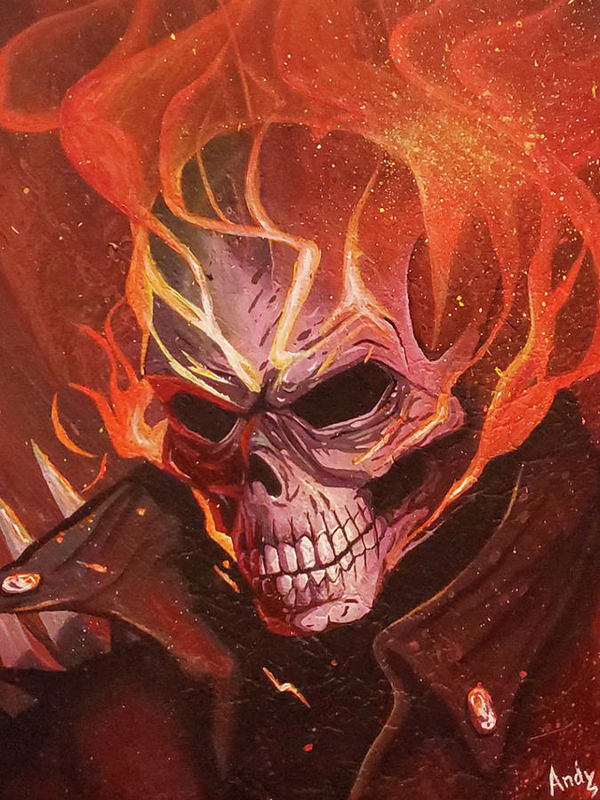 Ghost Rider Painting by Andy and Michelle's - Fine Art America