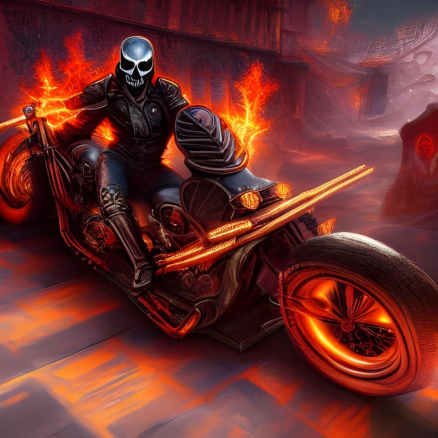 Ghost Rider IV Digital Art by The Ghost - Pixels