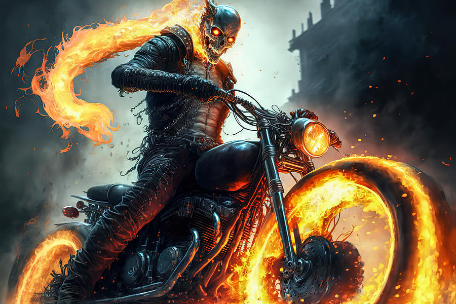 Ghost Rider Digital Art by Wes and Dotty Weber