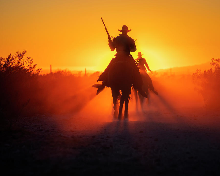 Ghost Riders- Arizona Cowboys Print  Photograph by Harriet Feagin