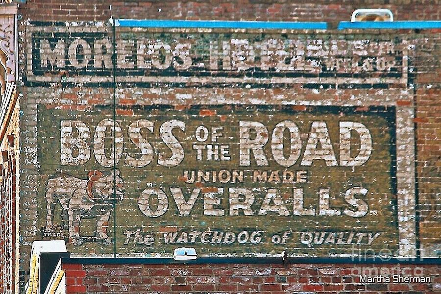 Ghost Sign Photograph - Ghost sign for Boss of the Road by Martha Sherman