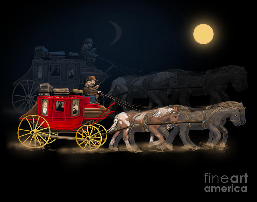 Ghost Stagecoach Digital Art by Doug Gist