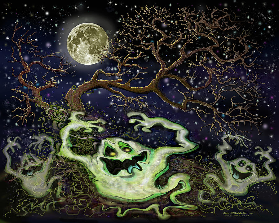 Ghost Tree Digital Art by Kevin Middleton