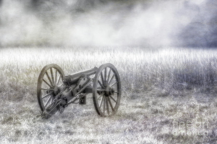 Ghostly Cannon Gettysburg Battlefield Digital Art