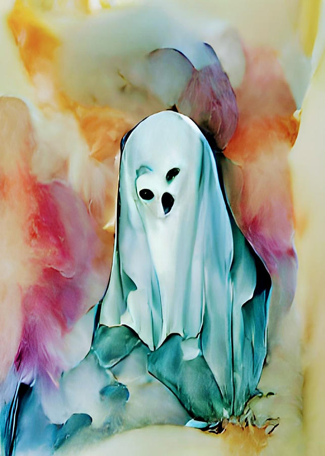 Ghostly Impression Spirit Digital Watercolor Digital Art by Delynn Addams