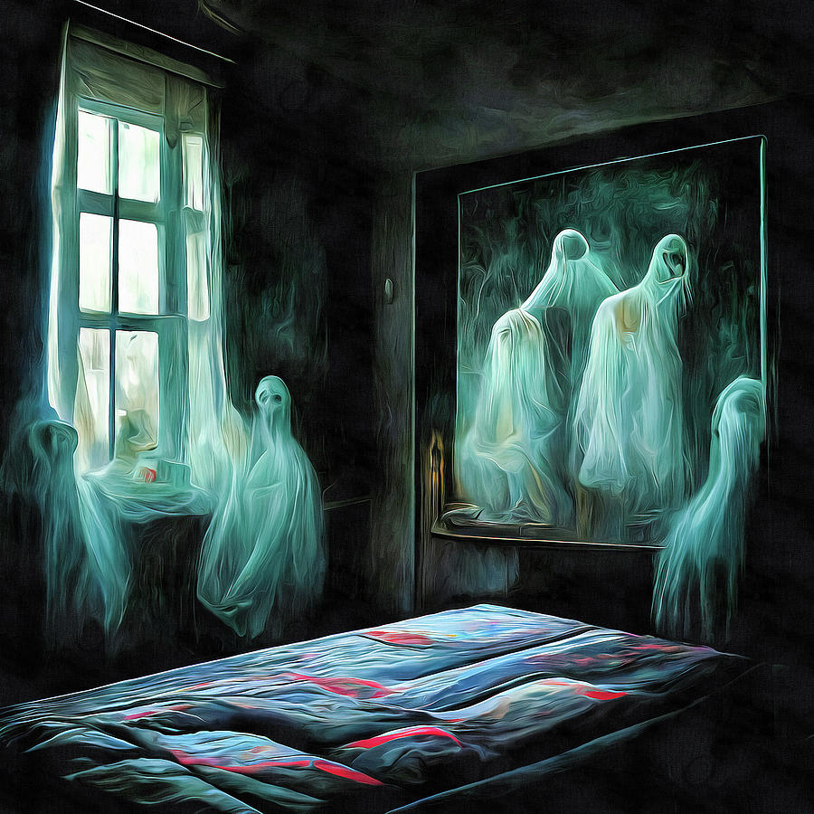 Ghosts in the Bedroom 01 Painting by Matthias Hauser