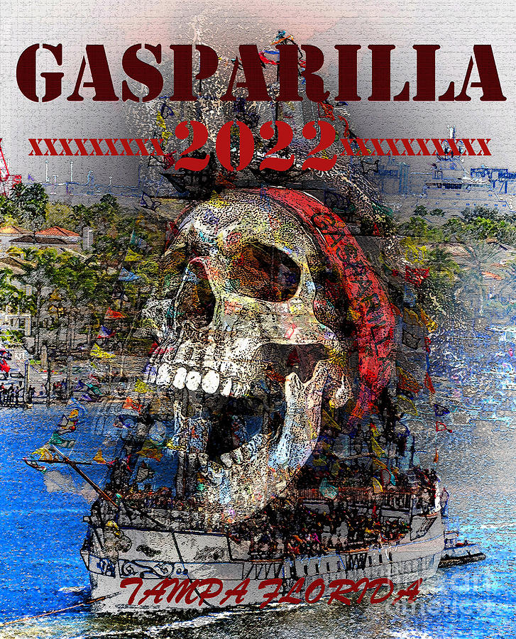 Ghosts of Gasparilla poster work A Mixed Media by David Lee Thompson