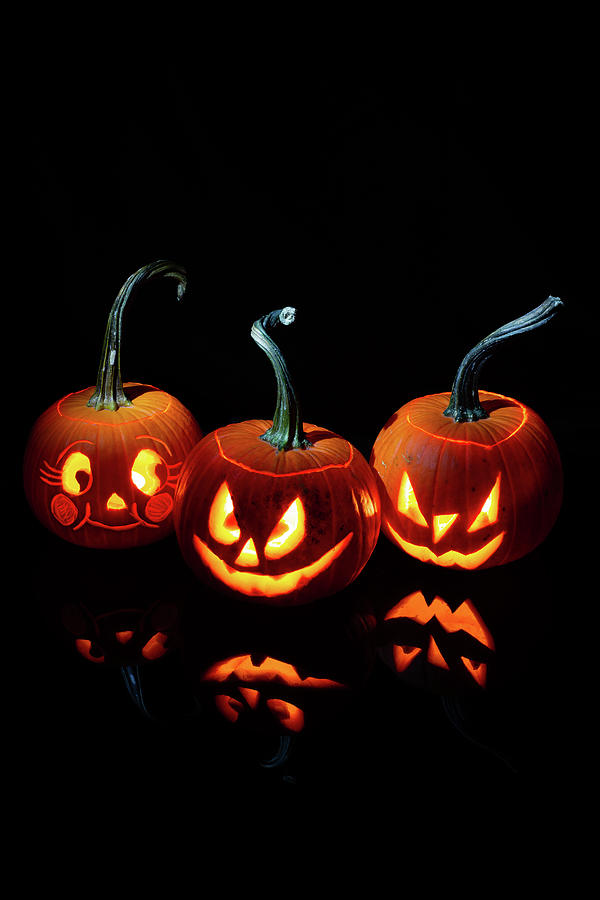 Ghoulish Halloween Jack O Lanterns Photograph by Andrew Pacheco