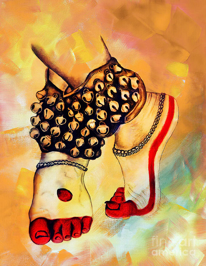 Ghungroo dancer  Painting by Gull G
