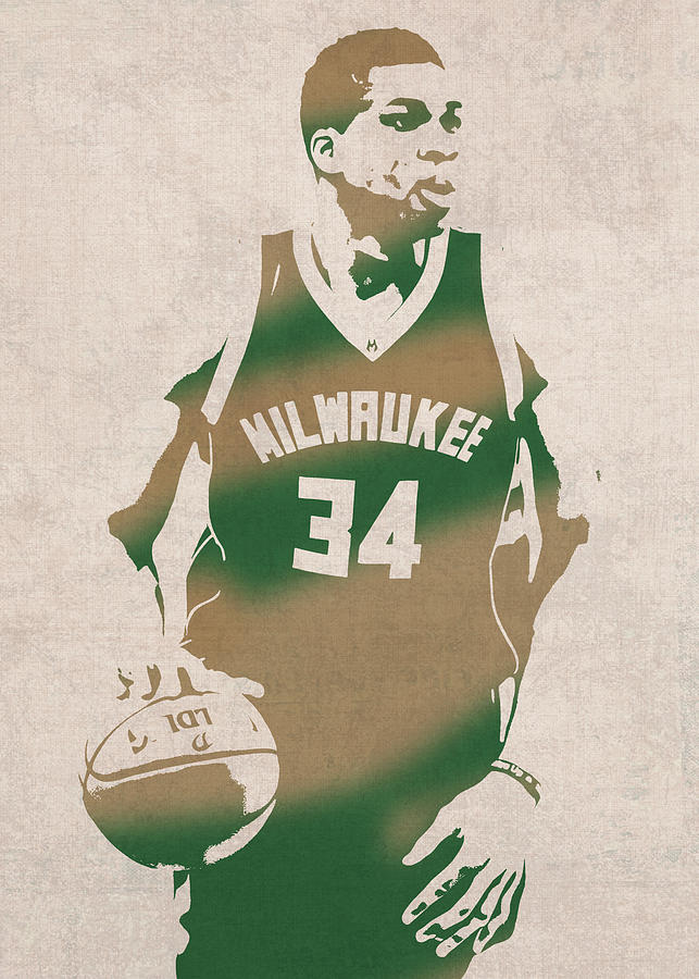 Giannis Antetokounmpo Minimalist Vector Athletes Sports Series Mixed ...