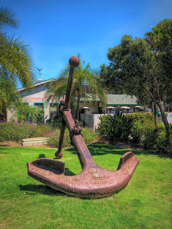 Giant Anchor at Santa Barbara Yacht Club Photograph by Floyd Snyder