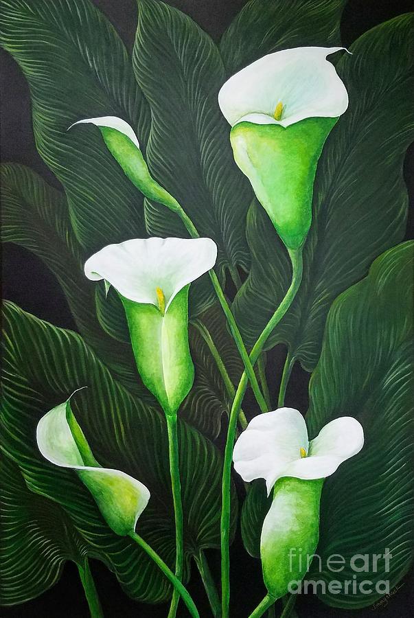 Giant Calla Lily Painting by Jimmy Chuck Smith