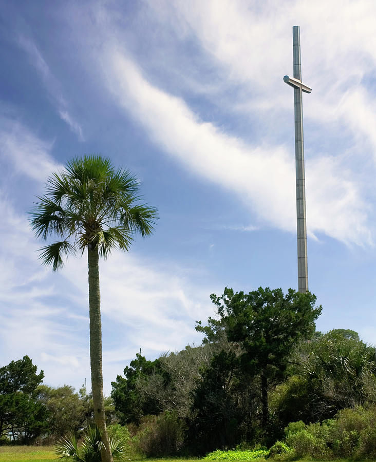 Giant cross at St Augustine Florida Photograph by Bob Pardue