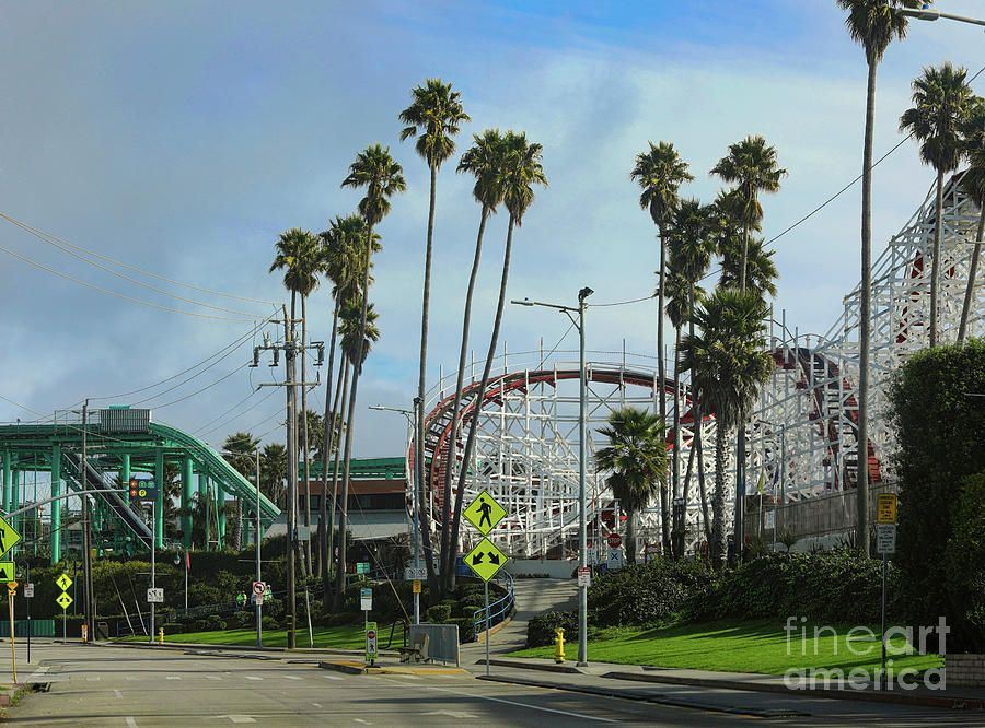 Giant Dipper Amusement Park Santa Cruz California  Photograph by Chuck Kuhn