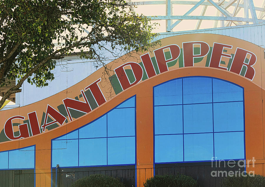 Giant Dipper Sign Santa Cruz Calif.  Photograph by Chuck Kuhn