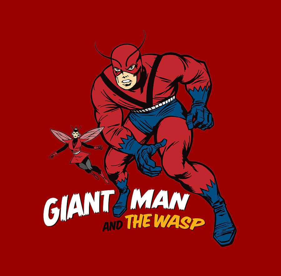Avengers Digital Art - Giant Man and the Wasp by Edward Draganski