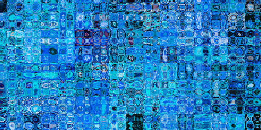 Abstract Mixed Media - Giant Parallax In Wide Bluez  by Paul Naton
