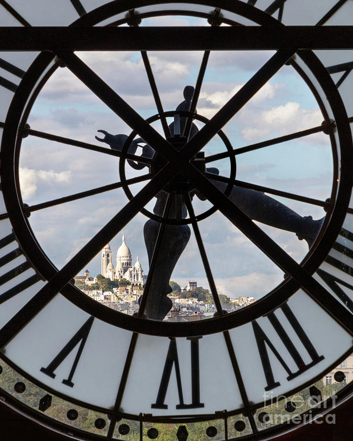 Giant Paris Clock - Basilique Du Sacre Coeur Photograph