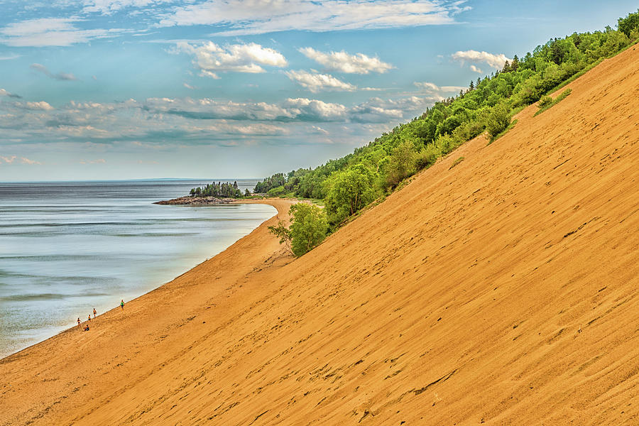 Giant sand dune along the St. Lawrence river - Tadoussac, Quebec Photograph by Elvira Peretsman
