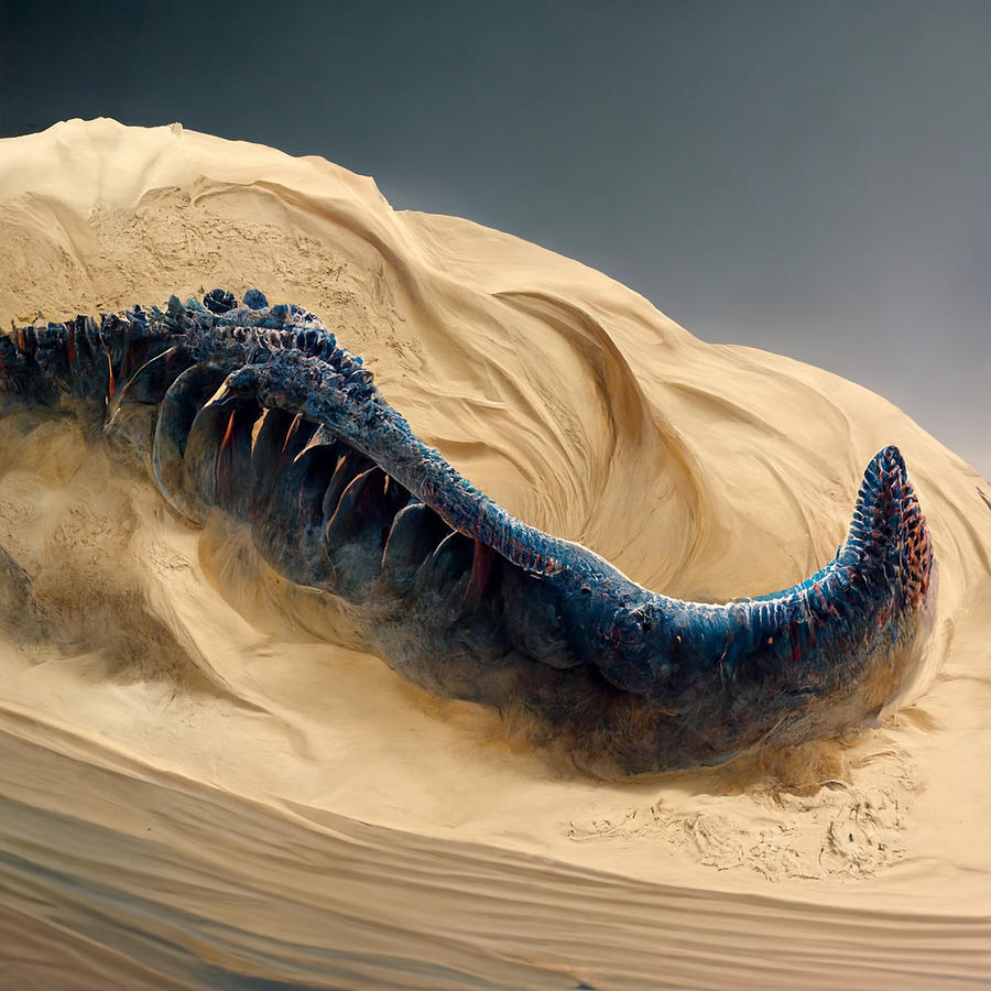 Giant Sand Worm Mouth Out Of Sand Dune High Octane Highl B3609064 1dc5 ...