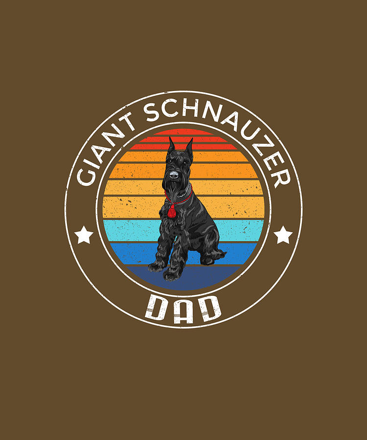 Giant Schnauzer Dad Digital Art by Job Shirts - Fine Art America