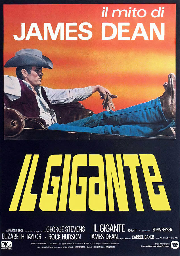 Giant, with James Dean, 1956 Mixed Media by Movie World Posters