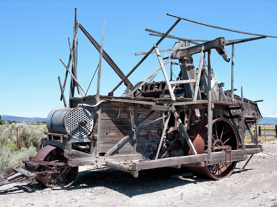 Giant Wooden Harris Harvester built in 1920 Photograph by Kathleen Bishop