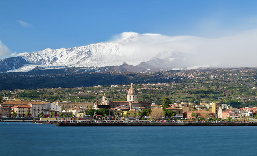 Giarre and Mount Etna, Sicily Photograph by Mirko Chessari