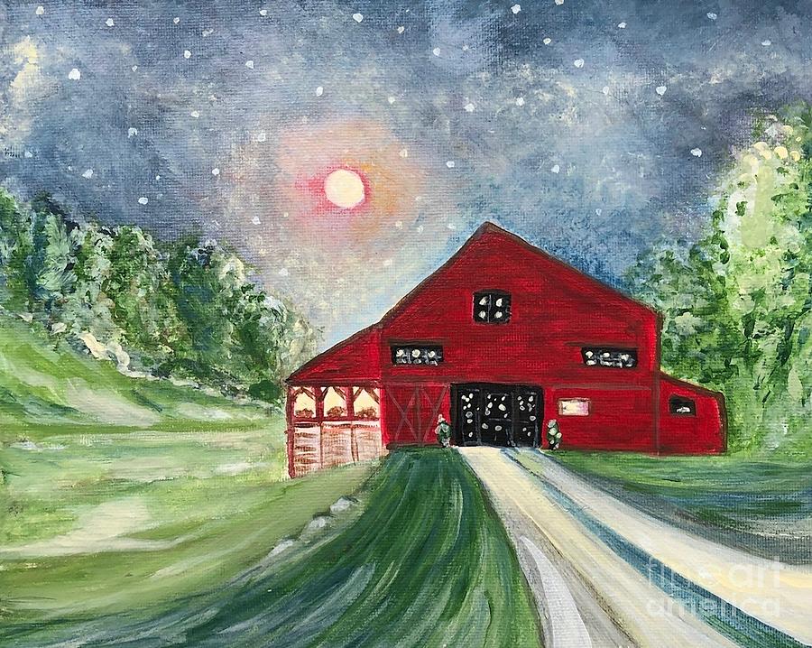 Gibbet Hill Barn Painting by Jacqui Hawk