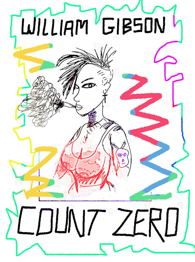 Gibson Count Zero Book  Poster Drawing