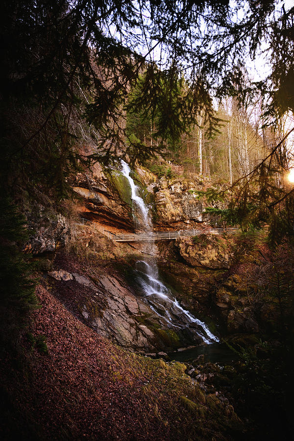 Fall Photograph - Giessbach waterfall by Svetlana Sewell