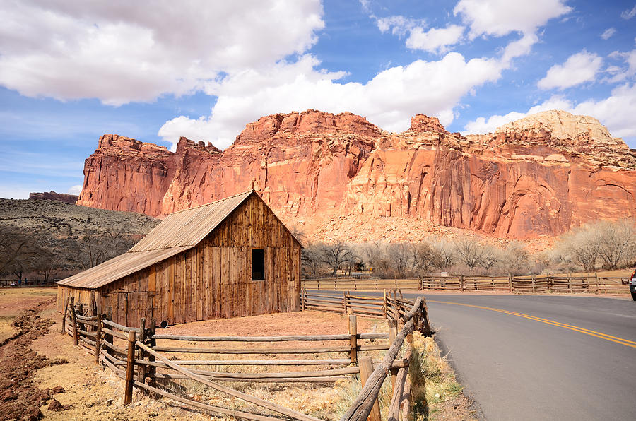 Gifford Farm Barn at Capitol Reef National Park Photograph by Herreid