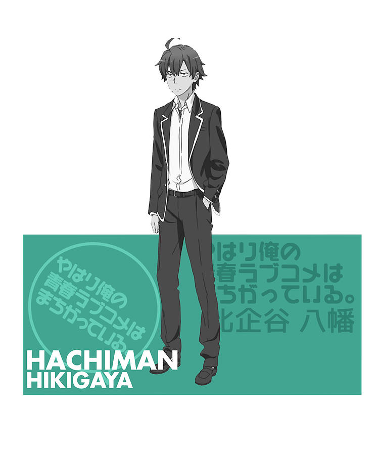 Gift For Men Hachiman Hikigaya Oregairu Typography 4 Drawing by