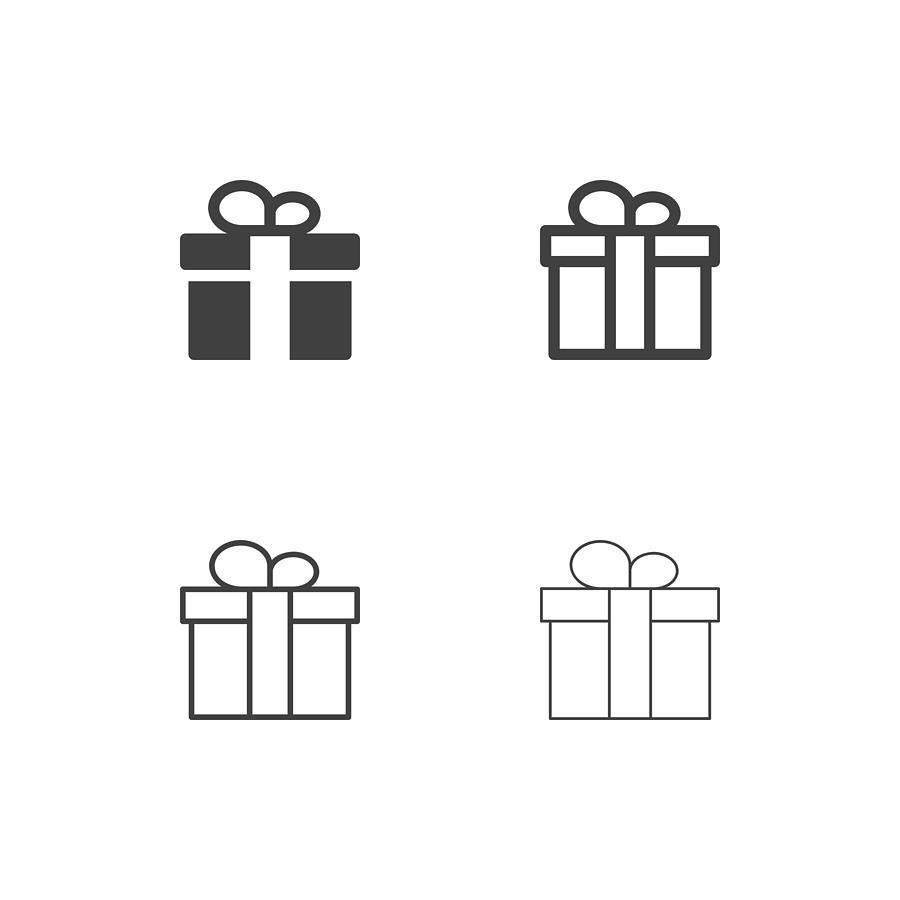 Giftbox Icons - Multi Series Drawing by Rakdee