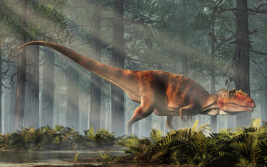 Giganotosaurus in a Forest Digital Art by Daniel Eskridge