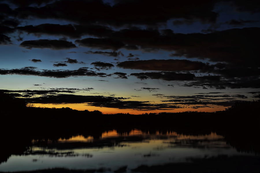 Gilbert Park After Orange Sundown Photograph by Dale Kauzlaric