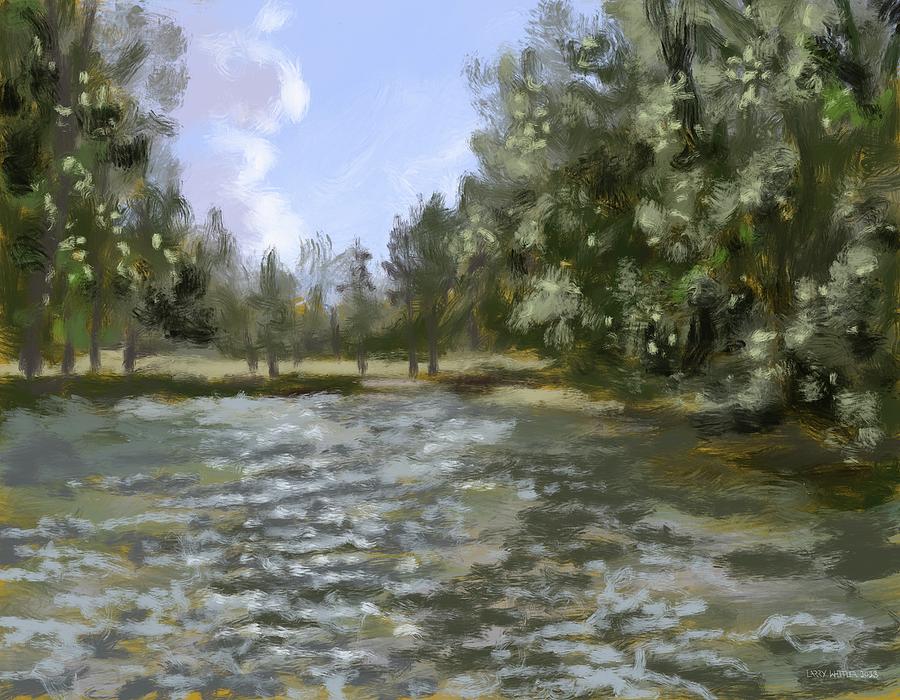 Gilchrist Blue Springs Painting by Larry Whitler