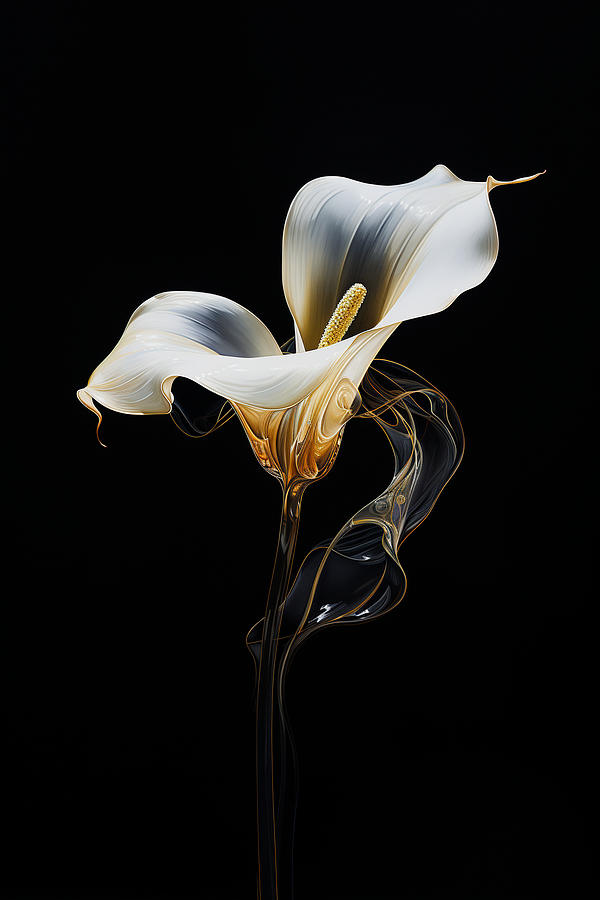 Lily Digital Art - Gilded Calla by Mary Ann Artz