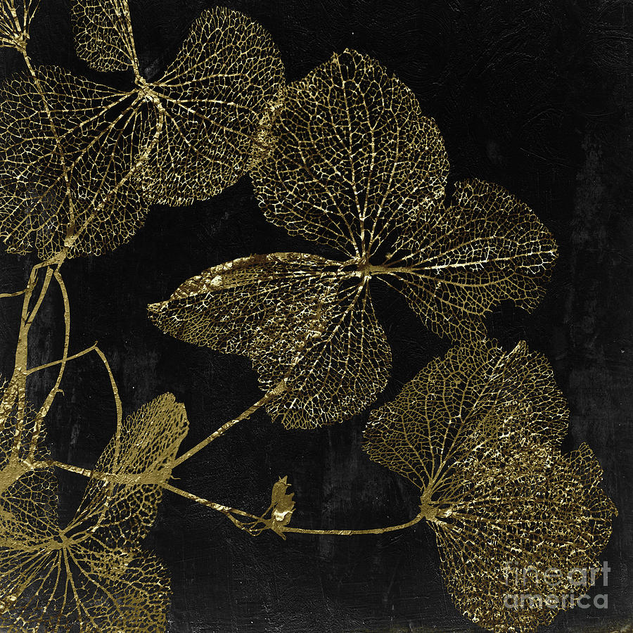 Gilded Leaves II Painting by Mindy Sommers