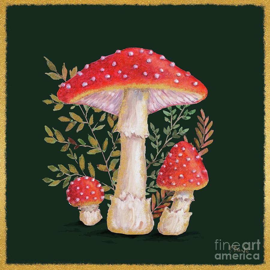 Mushroom Painting - Gilded Mushrooms IV by Paul Brent