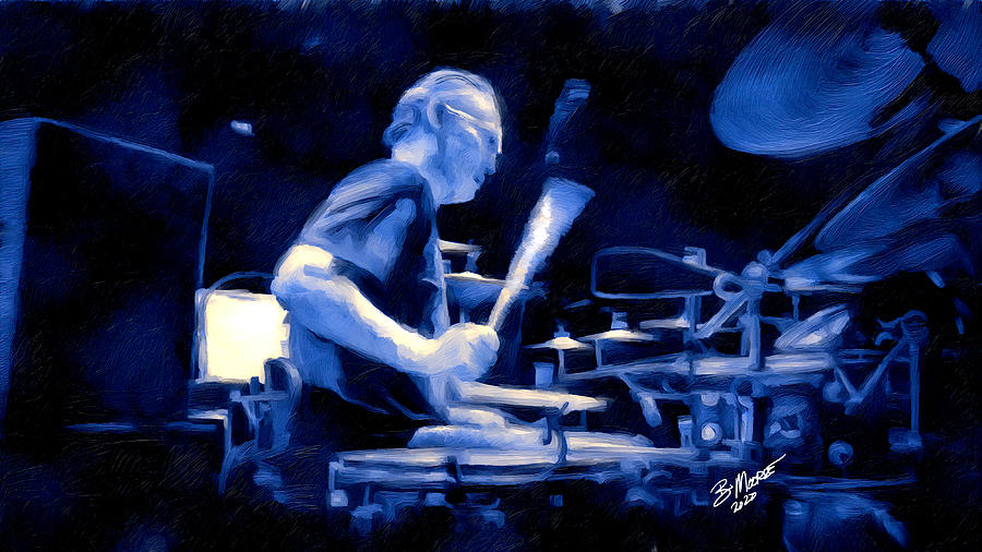 Drum Digital Art - Ginger in the Groove by Barry Moore