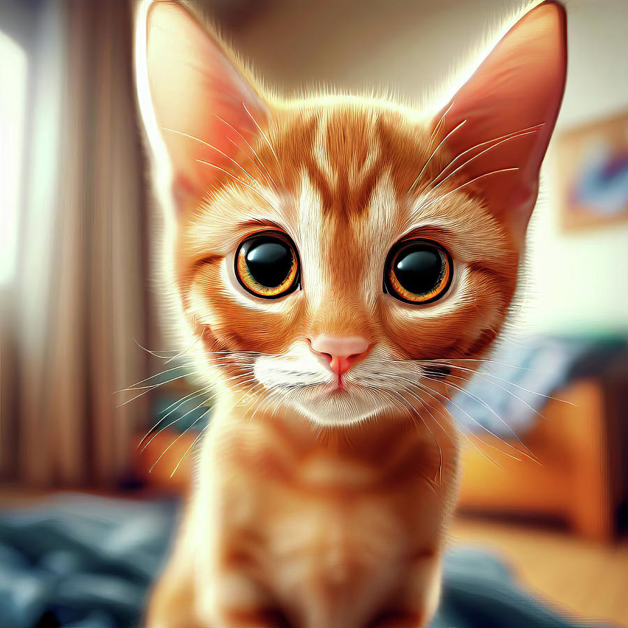 Ginger Kitten Digital Art