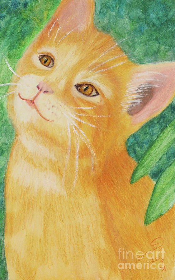 Ginger Kitty Mixed Media by Dorothy Lee